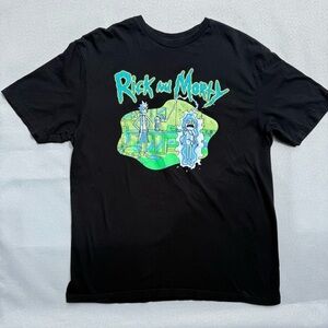 Adult Swim 2023 Rick and Morty Graphics Cotton Black T-Shirt Men’s Large